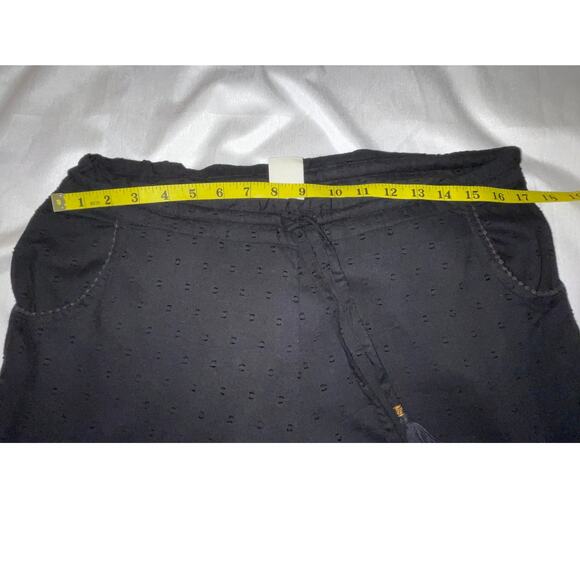 Anthropologie E by Eloise Swiss Dot Capri Pants With Crochet Lace Hem - Size‎ XS - Picture 8 of 11